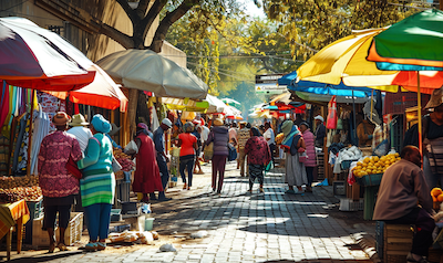 Johannesburg Südafrika Markt Menschen Vielfalt