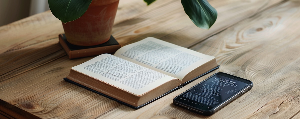 Afrikaans Wörterbuch und Übersetzungs-App auf einem Tisch